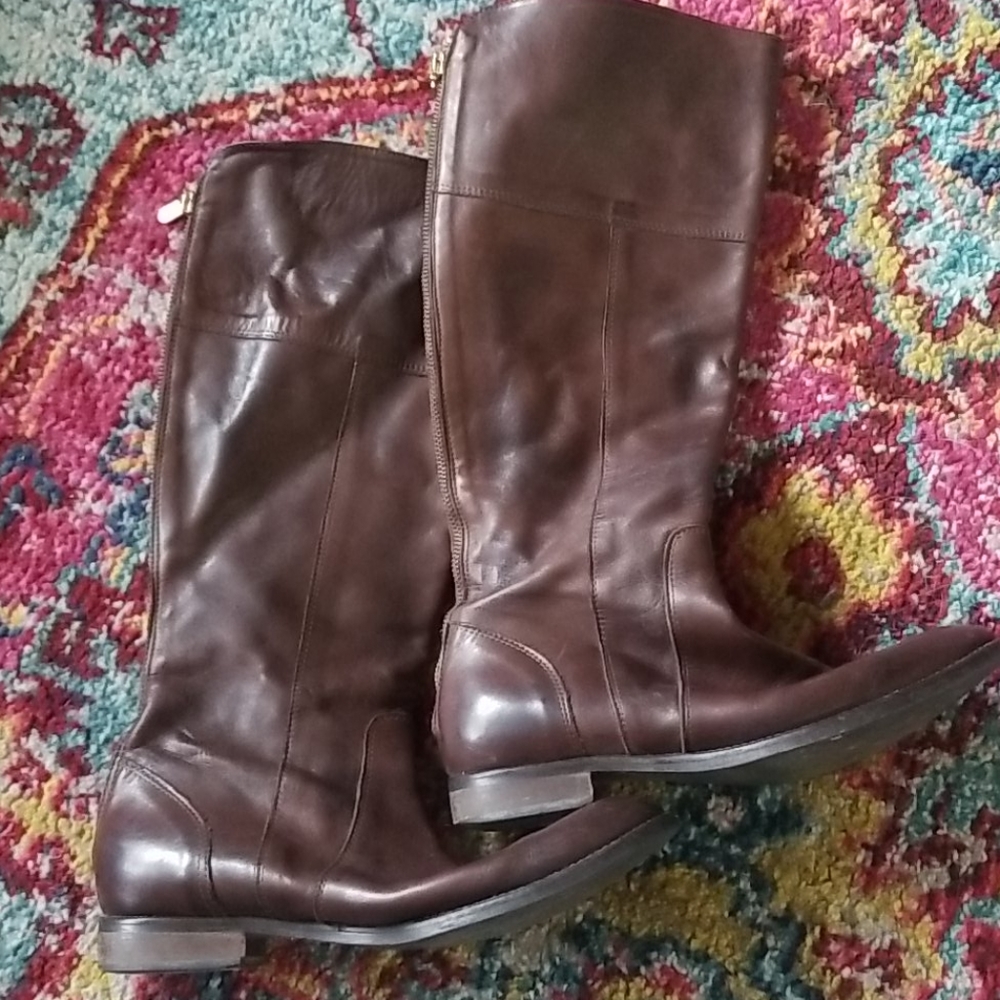 Knee high leather boots